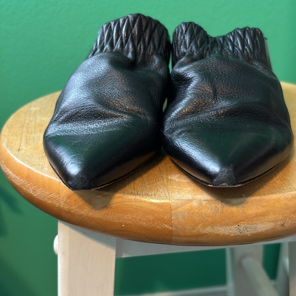 Sigerson Morrison Black Leather Mules - Picture 6 of 7
